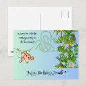 Carte postale d'anniversaire avec labyrinthe de si (Devant / Derrière)