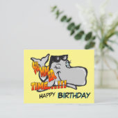 Carte postale d'anniversaire Baleine Clin d'œil (Debout devant)