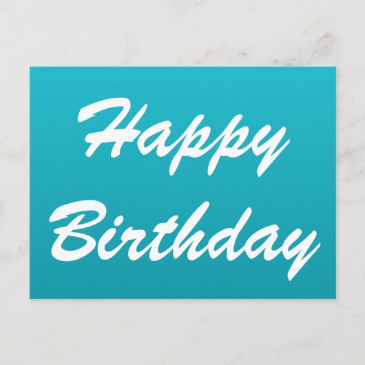 Carte postale d'anniversaire bleu vif (Devant)