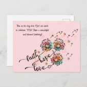 Carte postale d'anniversaire chrétien (Devant / Derrière)