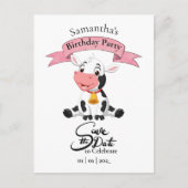 Carte postale d'anniversaire Cow Save the Date Bir (Devant)