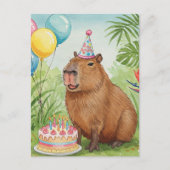 Carte postale d'Anniversaire Cute Capybara (Devant)