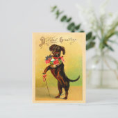 Carte postale d'Anniversaire Cute Dachshund (Debout devant)