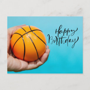 Carte postale d'anniversaire de basket-ball