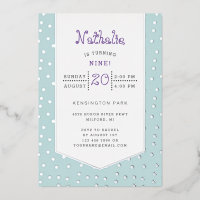 Carte postale d'anniversaire de confetti d'or