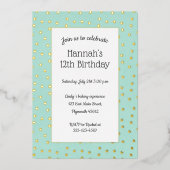 Carte postale d'anniversaire de confetti d'or (Recto)