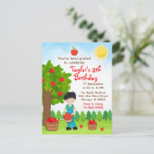 Carte postale d'anniversaire de garçon aux cheveux (Debout devant)