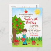 Carte postale d'anniversaire de garçon aux cheveux (Devant / Derrière)