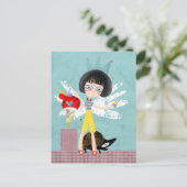 Carte postale d'anniversaire de glace de tatou d'a (Debout devant)
