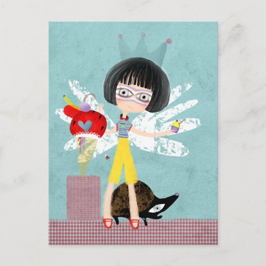 Carte postale d'anniversaire de glace de tatou d'a (Devant)