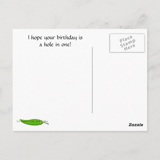 Carte postale d'anniversaire de golf (Dos)