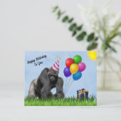 Carte postale d'anniversaire de gorille aimant s'a (Debout devant)