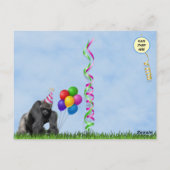 Carte postale d'anniversaire de gorille aimant s'a (Dos)