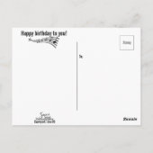 Carte postale d'anniversaire de jazz (Dos)