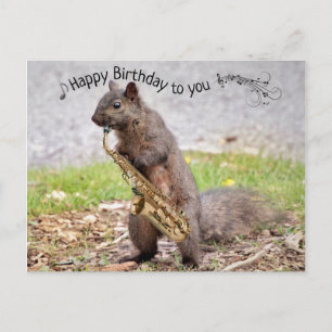 Carte postale d'anniversaire de jazz