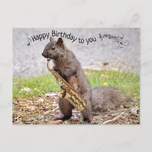 Carte postale d'anniversaire de jazz (Devant)