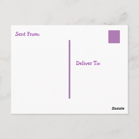 Carte postale d'anniversaire de la fille rose et v (Dos)