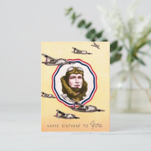 Carte postale d'anniversaire de la Force aérienne (Debout devant)