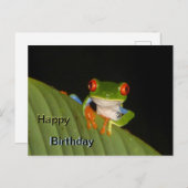 Carte postale d'anniversaire de la grenouille voya (Devant / Derrière)