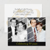 Carte postale d'anniversaire de mariage d'or Passé (Devant / Derrière)