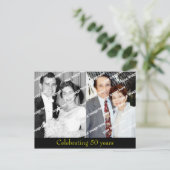 Carte postale d'anniversaire de mariage or Past an (Debout devant)