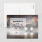 Carte postale d'anniversaire de passage en voiture (Devant / Derrière)