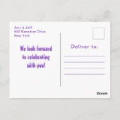 Carte postale d'anniversaire de patinage sur glace (Dos)