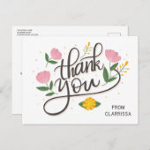 Carte postale d'anniversaire de Script moderne (Devant / Derrière)