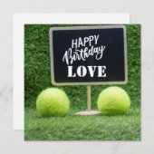 Carte postale d'anniversaire de Tennis (Devant / Derrière)