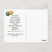 Carte postale d'anniversaire des 65 ans Billard Ba (Dos)