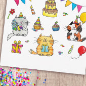 Carte postale d'anniversaire des chats