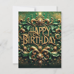 Carte postale d'anniversaire design luxueuse