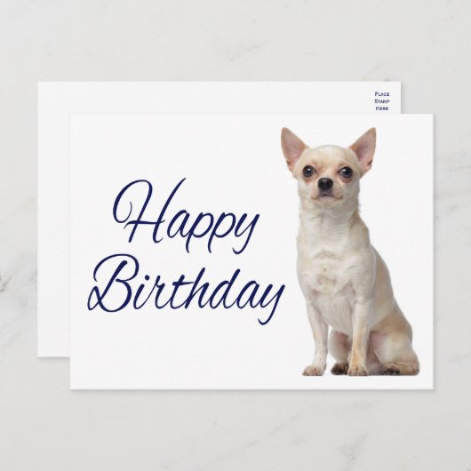 Carte postale d'anniversaire drôle de chiot Chien (Devant / Derrière)
