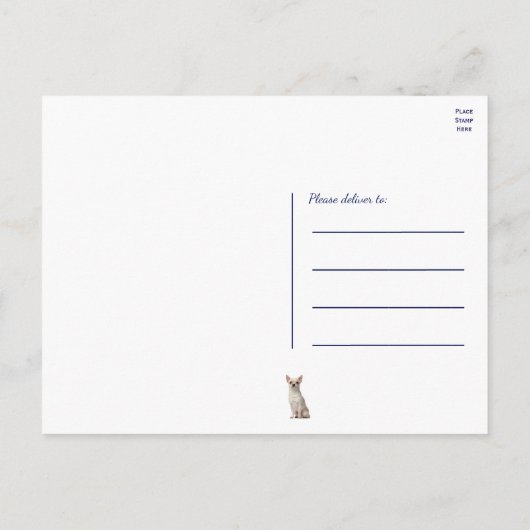 Carte postale d'anniversaire drôle de chiot Chien (Dos)