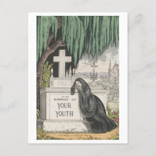 Carte postale d'anniversaire drôle "En mémoire de