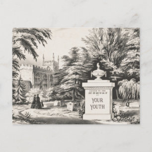 Carte postale d'anniversaire drôle "En mémoire de
