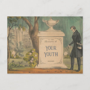 Carte postale d'anniversaire drôle "En mémoire de