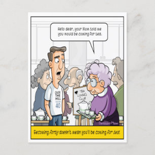 Carte postale d'anniversaire drôle pour 40 ans