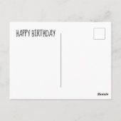 Carte postale d'anniversaire du bus rouge (Dos)