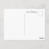 Carte postale d'anniversaire du signe du zodiaque  (Dos)