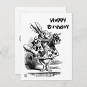 Carte postale d'anniversaire du White Rabbit CC024 (Devant / Derrière)