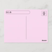 Carte postale d'anniversaire Fleur sauvage rose Po (Dos)