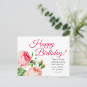 Carte postale d'anniversaire Floral Proverbes 31 (Debout devant)
