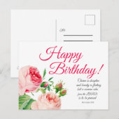 Carte postale d'anniversaire Floral Proverbs 31 (Devant / Derrière)