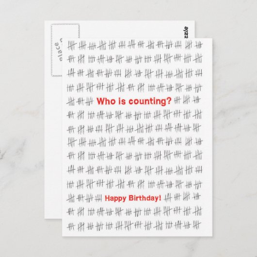 Carte postale d'anniversaire, Joyeux Anniversaire. (Devant / Derrière)