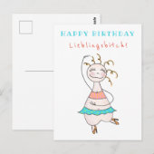 Carte postale d'anniversaire Joyeux anniversaire m (Devant / Derrière)