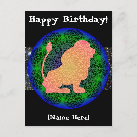 Carte postale d'anniversaire Leo (Devant)