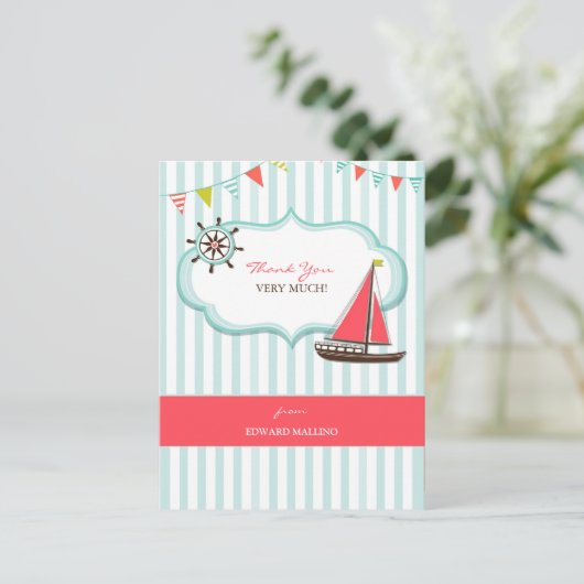 Carte postale d'anniversaire Merci (Debout devant)