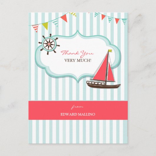 Carte postale d'anniversaire Merci (Devant)