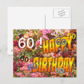 Carte postale d'anniversaire modèle âge de bougain (Devant / Derrière)